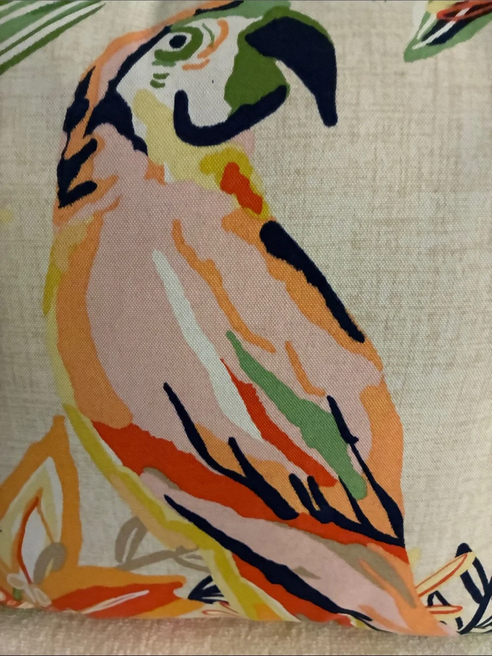Allen + Roth Floral Tropical Parrot Decorative Throw Pillow - Multi-Color